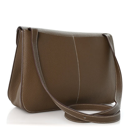 Taurillon Clemence Halzan 31 Gm Etoupe Handbag