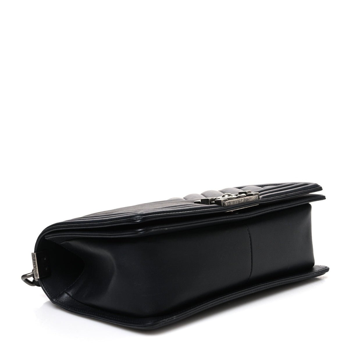 Medium Quilted Calfskin Flap Shoulder Bag - Black
