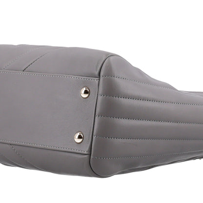 Large Quilted Calfskin Tote Bag - Grey