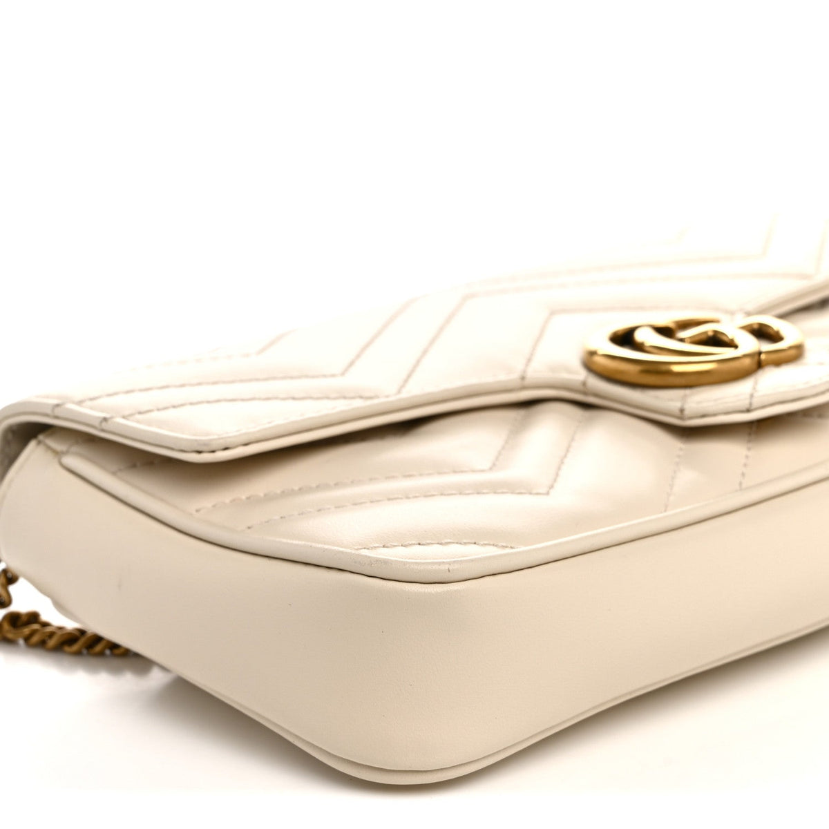 Mini Calfskin Shoulder Bag - White