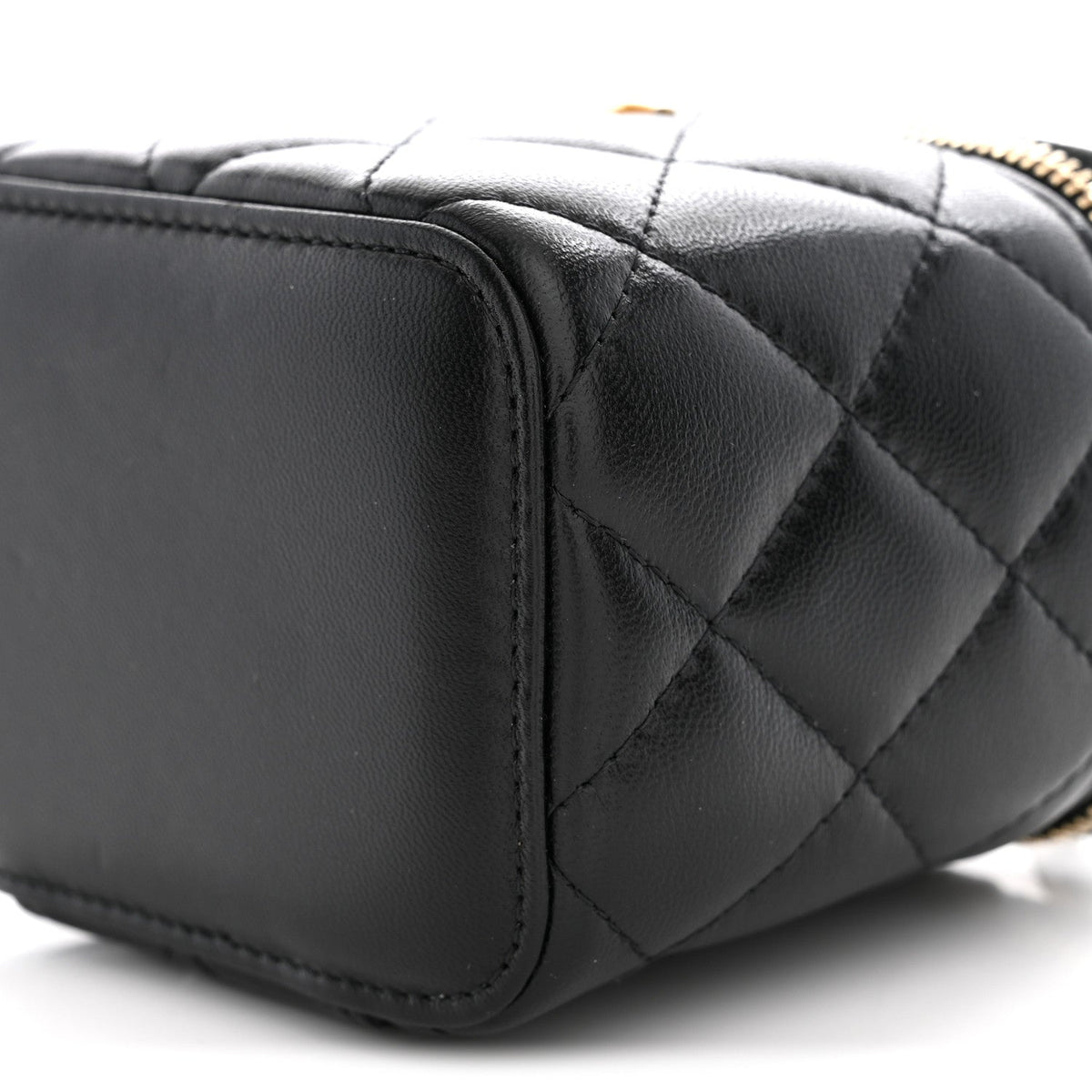 Mini Quilted Lambskin Handbag - Black