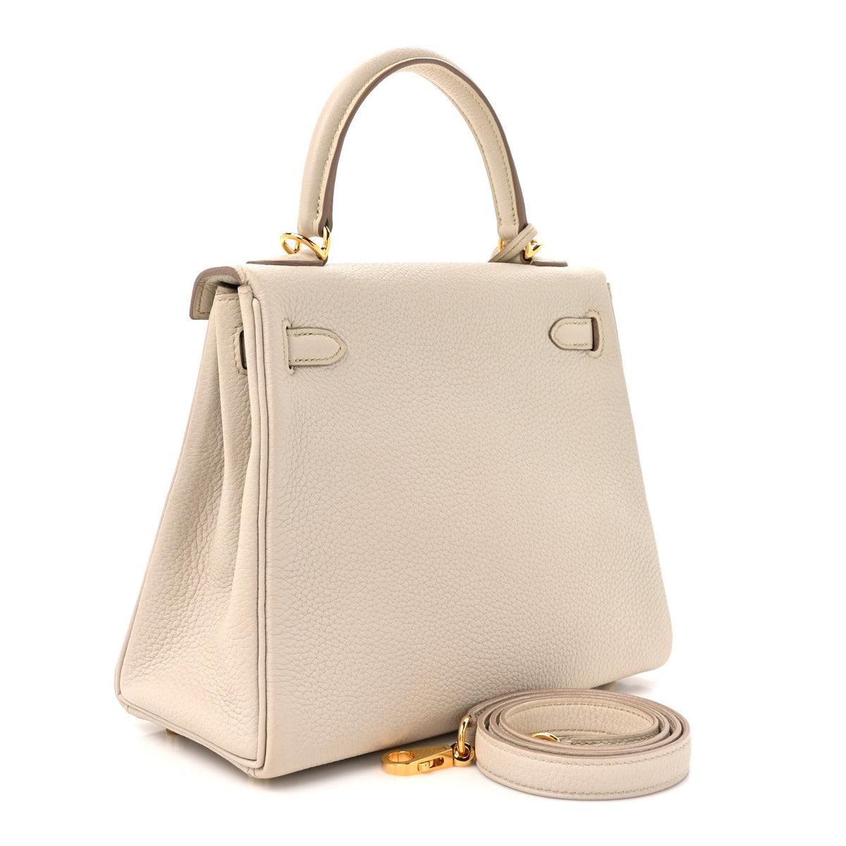 Togo Kelly Retourne 25 Beton Handbag
