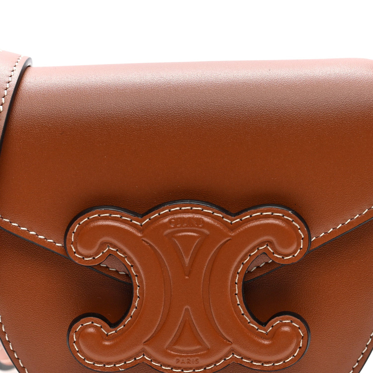 Mini Calfskin Crossbody Bag - Tan