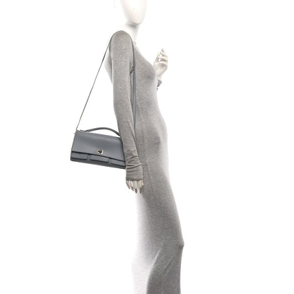 Small Calfskin Clutch Bag - Grey