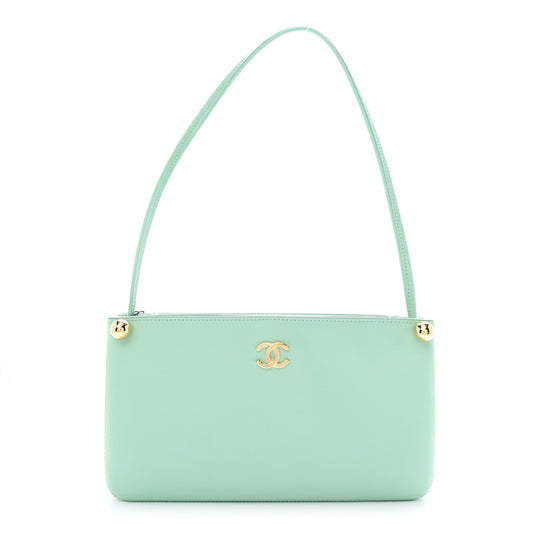 Calfskin Clutch Bag - Green