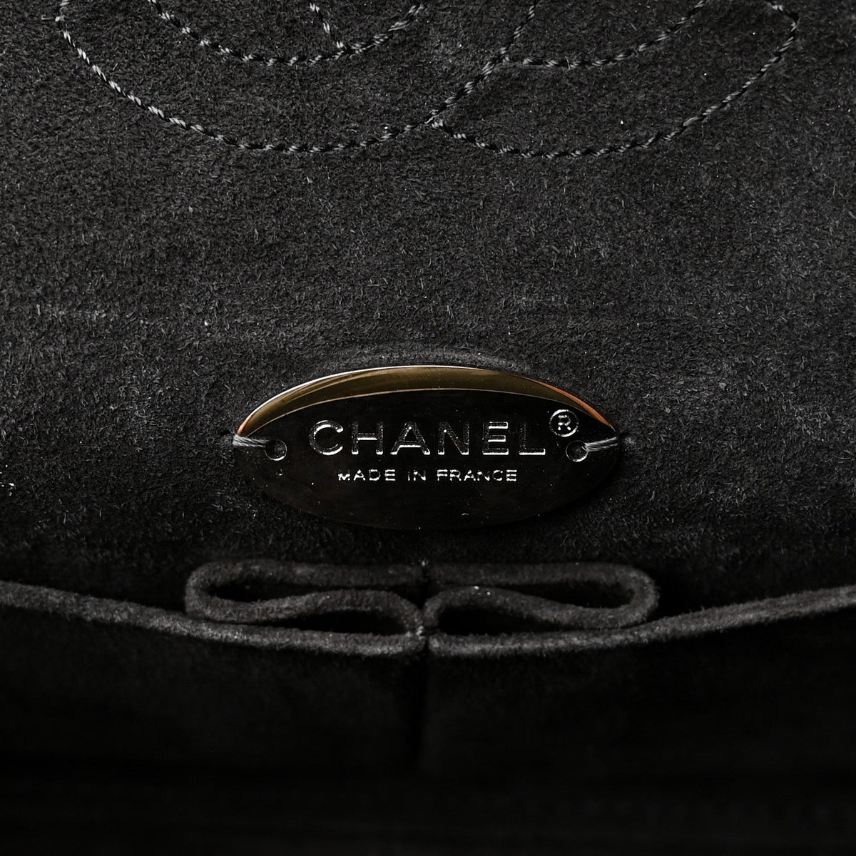 Medium Quilted Suede Flap Shoulder Bag - Black