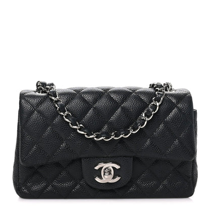 Mini Quilted Caviar Flap Shoulder Bag - Tan