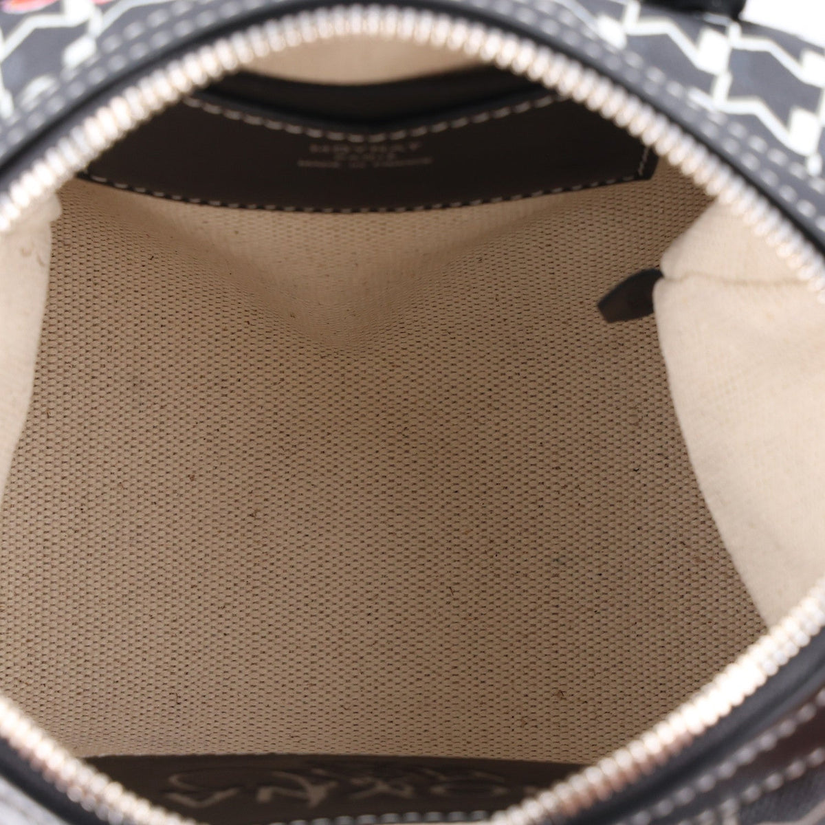 Calfskin Canvas Handbag - Black