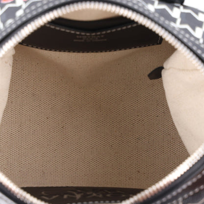 Calfskin Canvas Handbag - Black