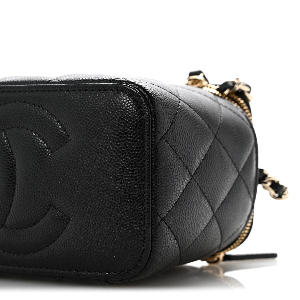 Quilted Caviar Handbag - Black