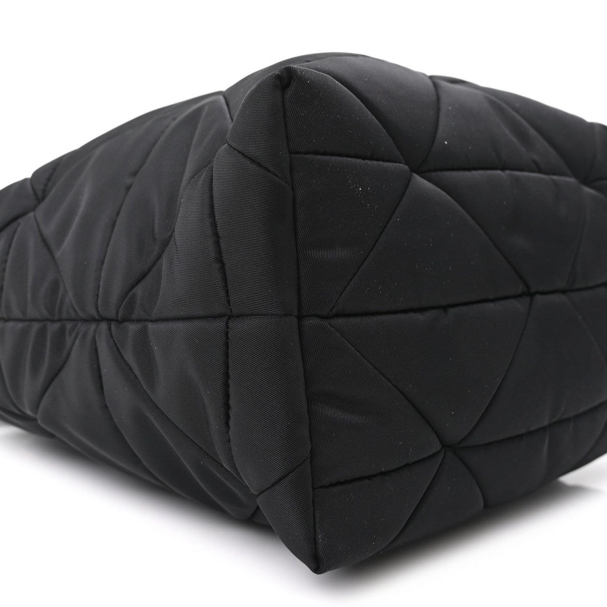 Quilted Nylon Tote Bag - Black