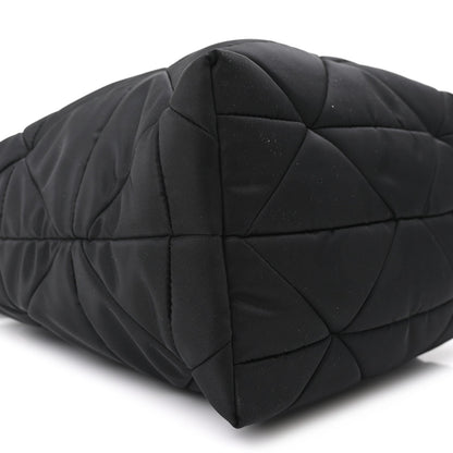 Quilted Nylon Tote Bag - Black