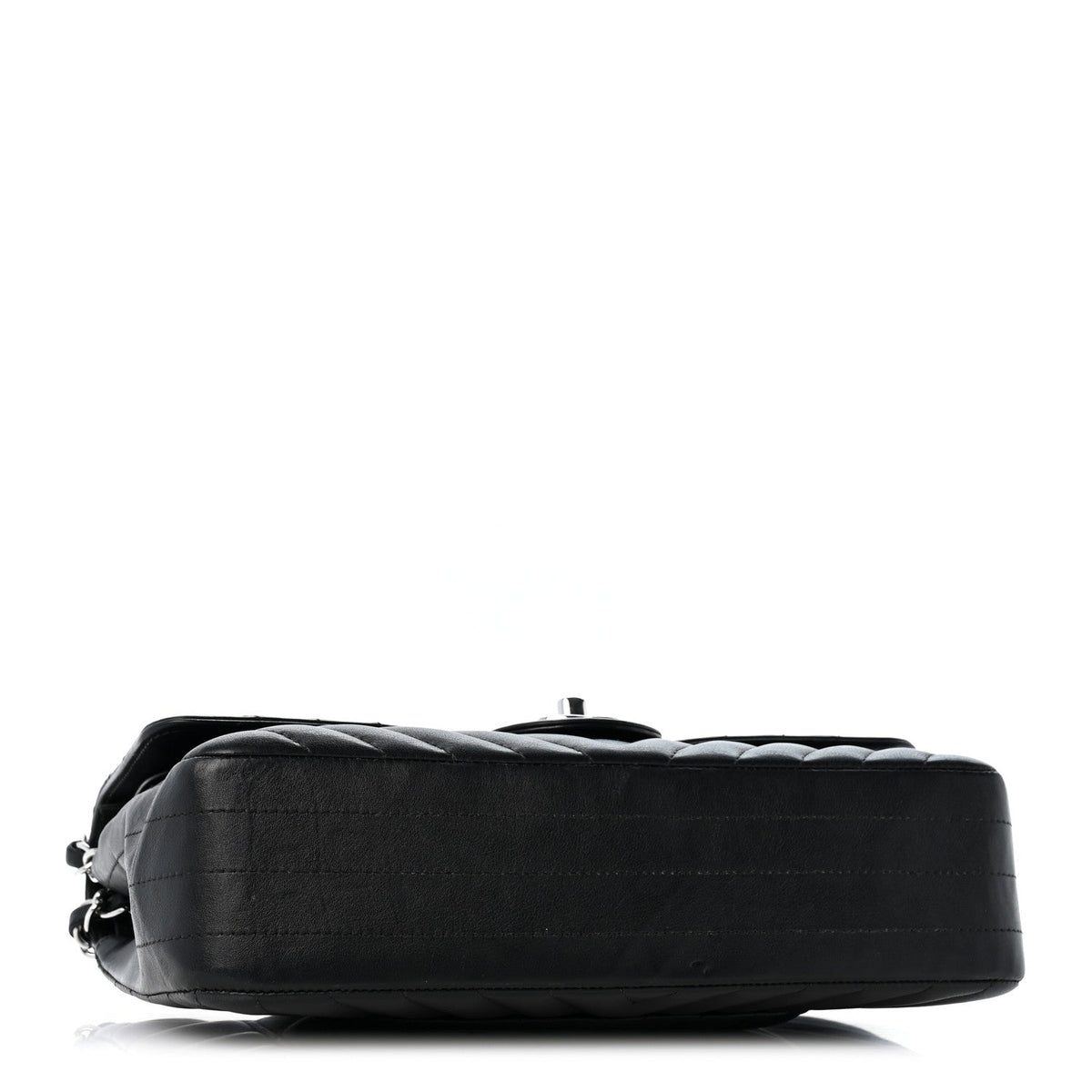 Medium Quilted Lambskin Flap Shoulder Bag - Black
