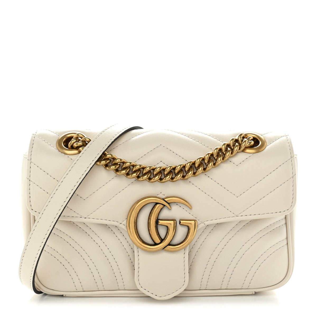 Mini Calfskin Shoulder Bag - White