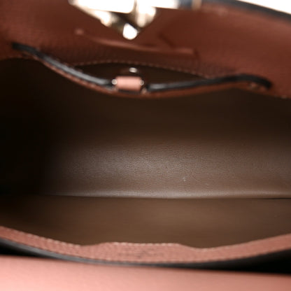 Taurillon Snakeskin Capucines Pm Magnoli Handbag