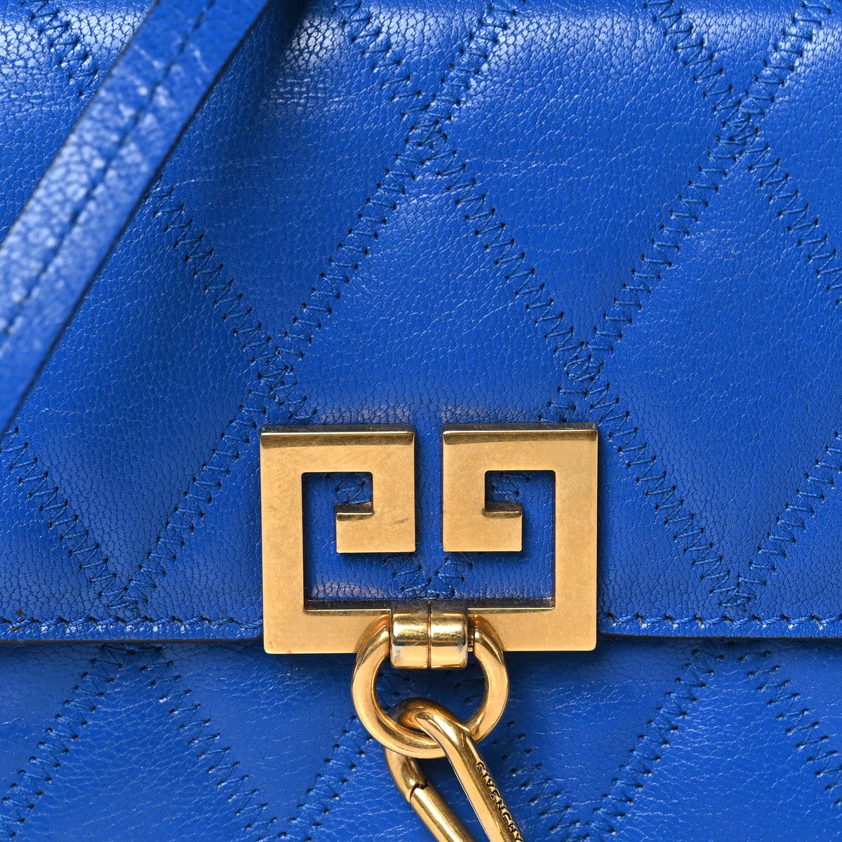 Mini Quilted Goatskin Handbag - Blue