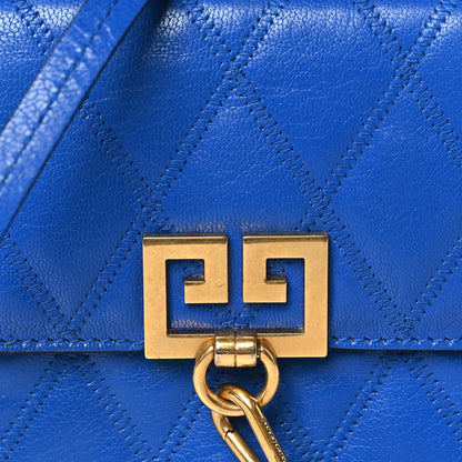 Mini Quilted Goatskin Handbag - Blue