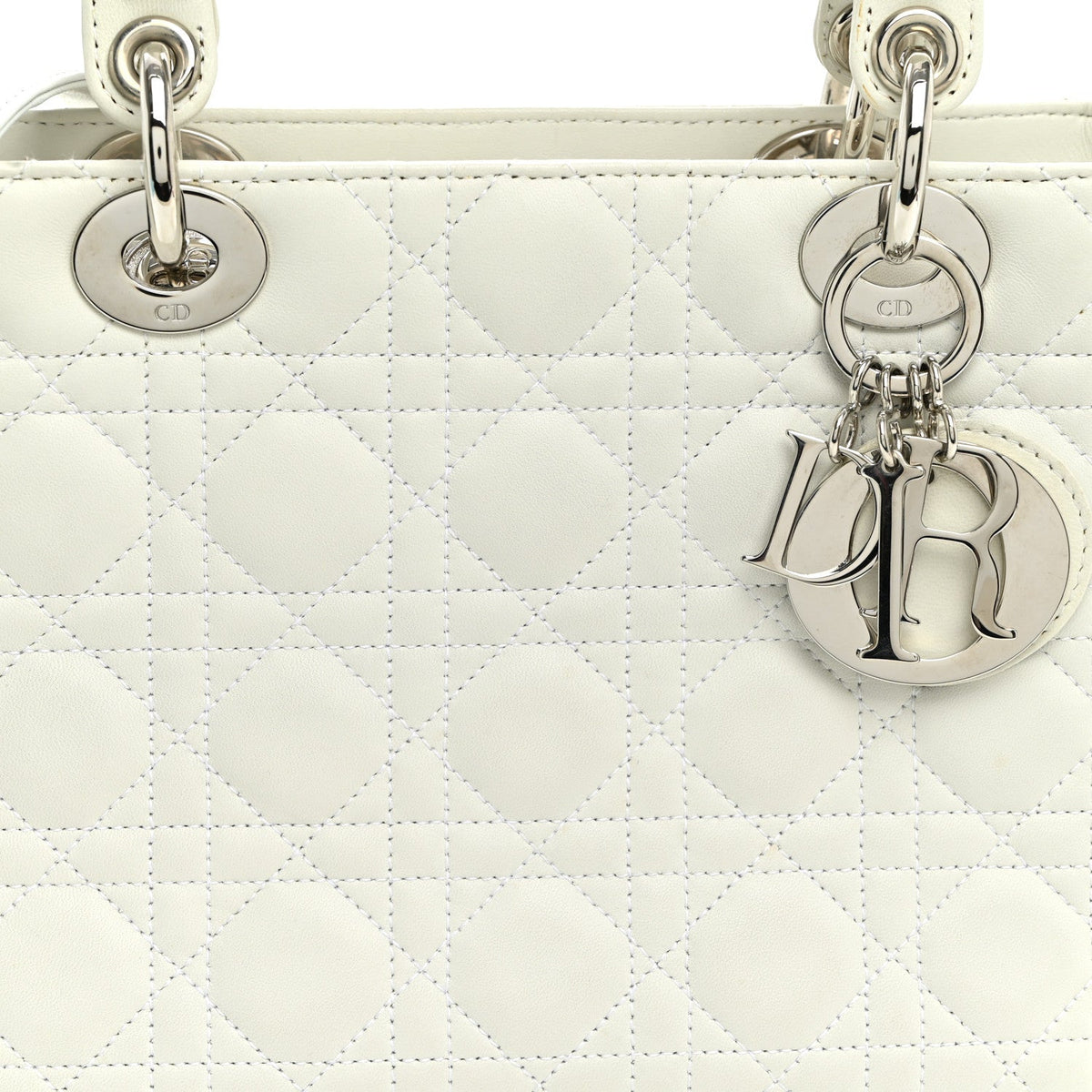 Medium Lambskin Handbag - White