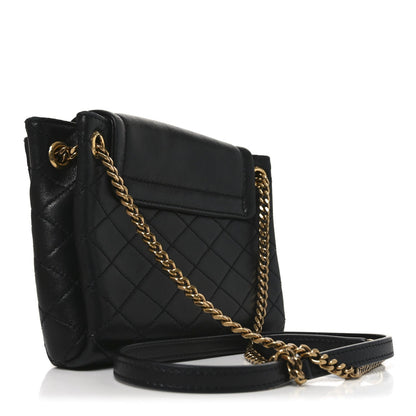Mini Quilted Lambskin Handbag - Black