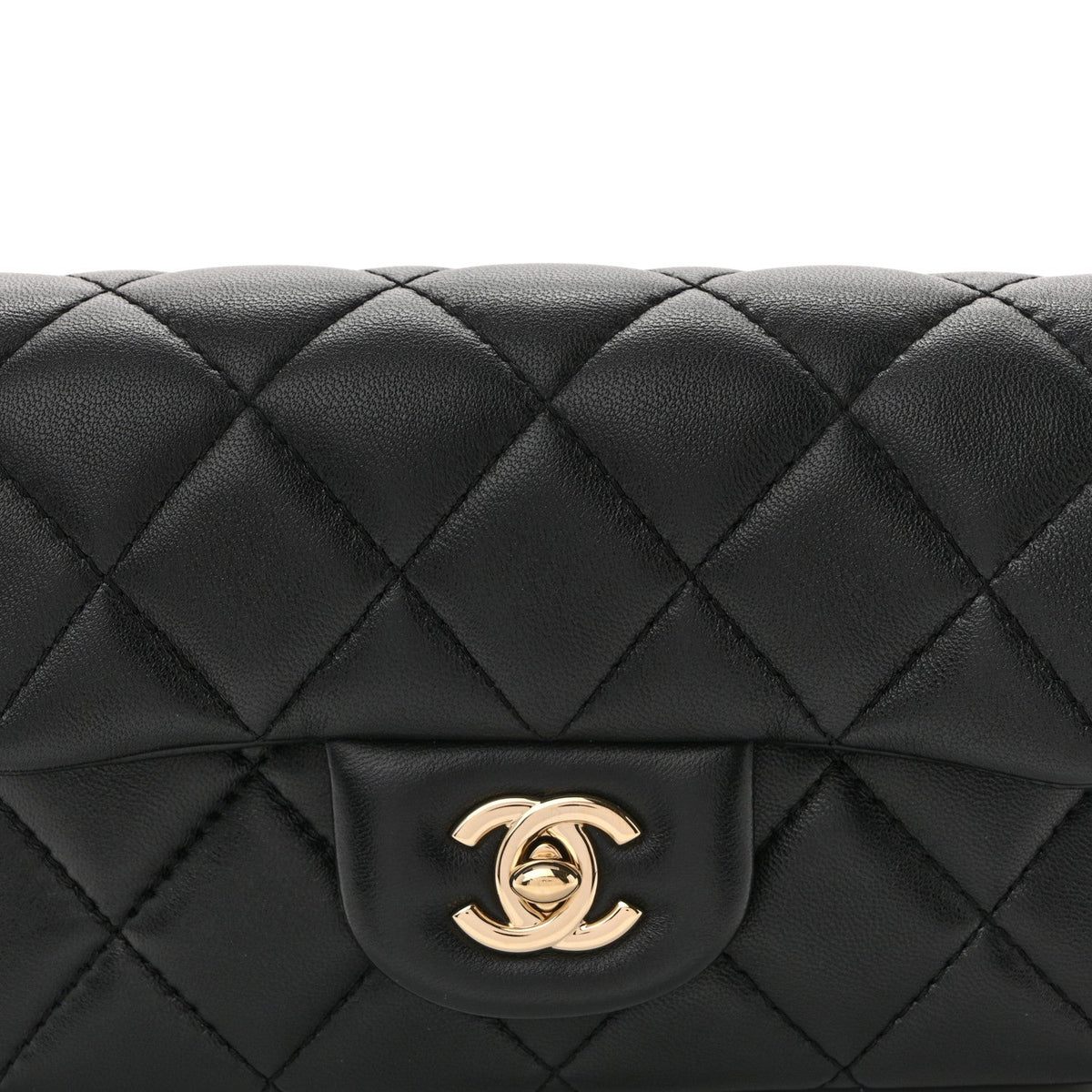 Mini Quilted Lambskin Belt Bag - Black