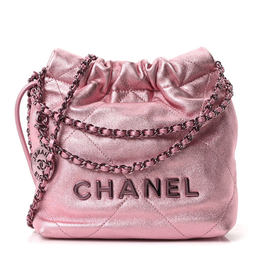 Mini Quilted Lambskin Handbag - Red