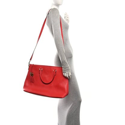 Large Calfskin Tote Bag - Red