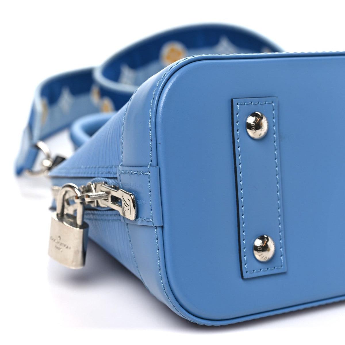 Epi Jacquard Alma Bb Bleuet Handbag