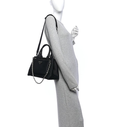 Nylon Nappa Tote Bag - Black