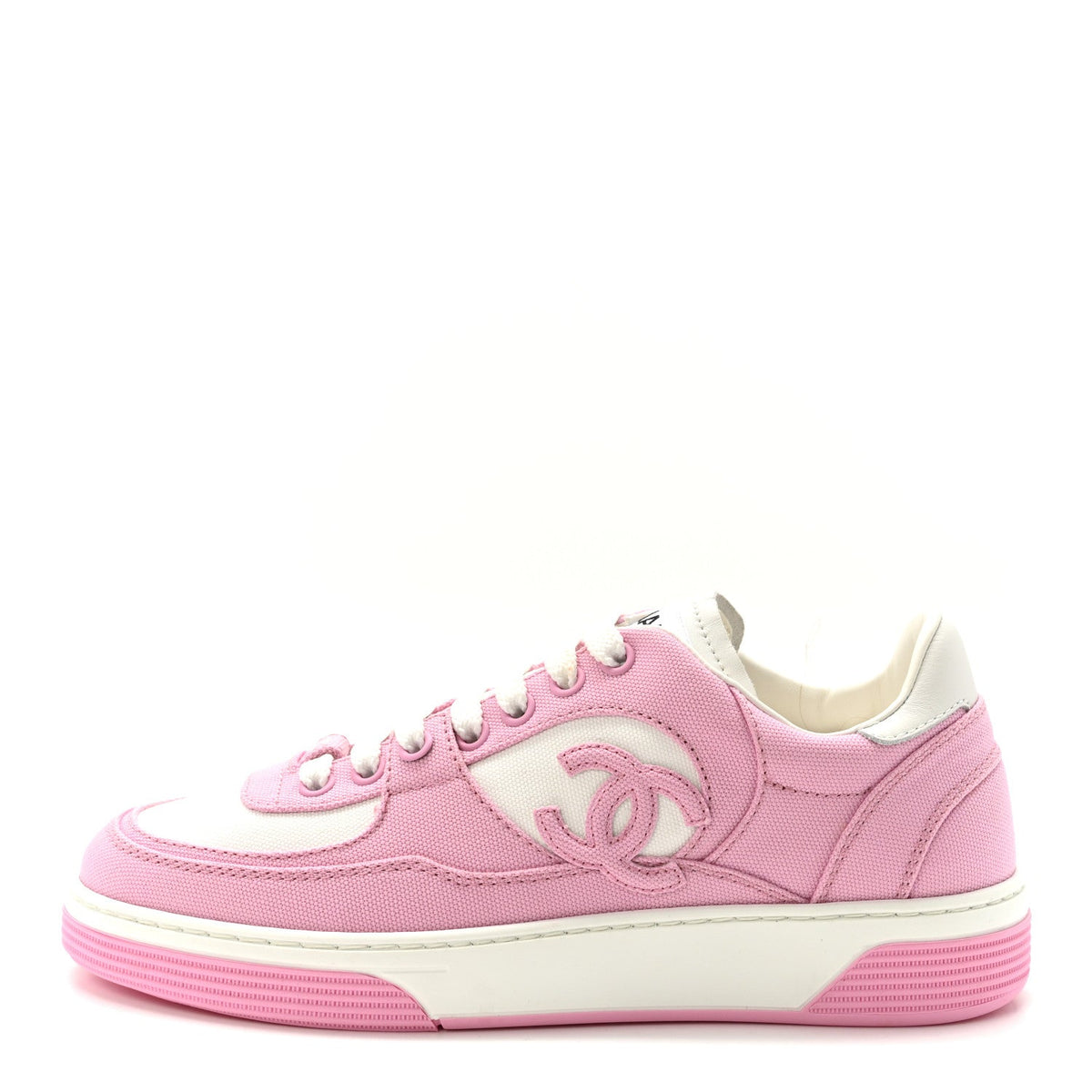 Cotton Sneakers Pink White