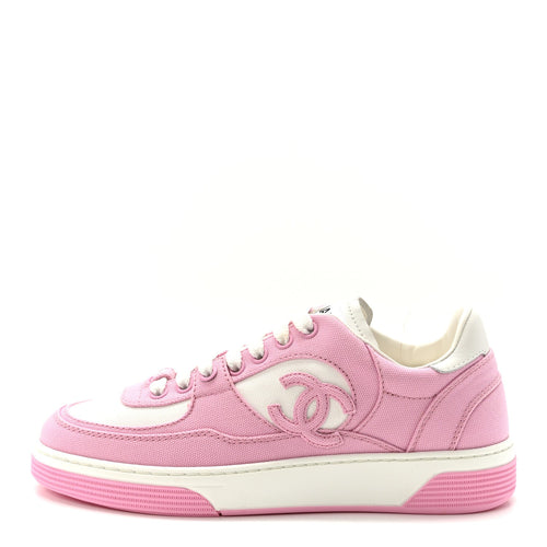 Cotton Sneakers Pink White