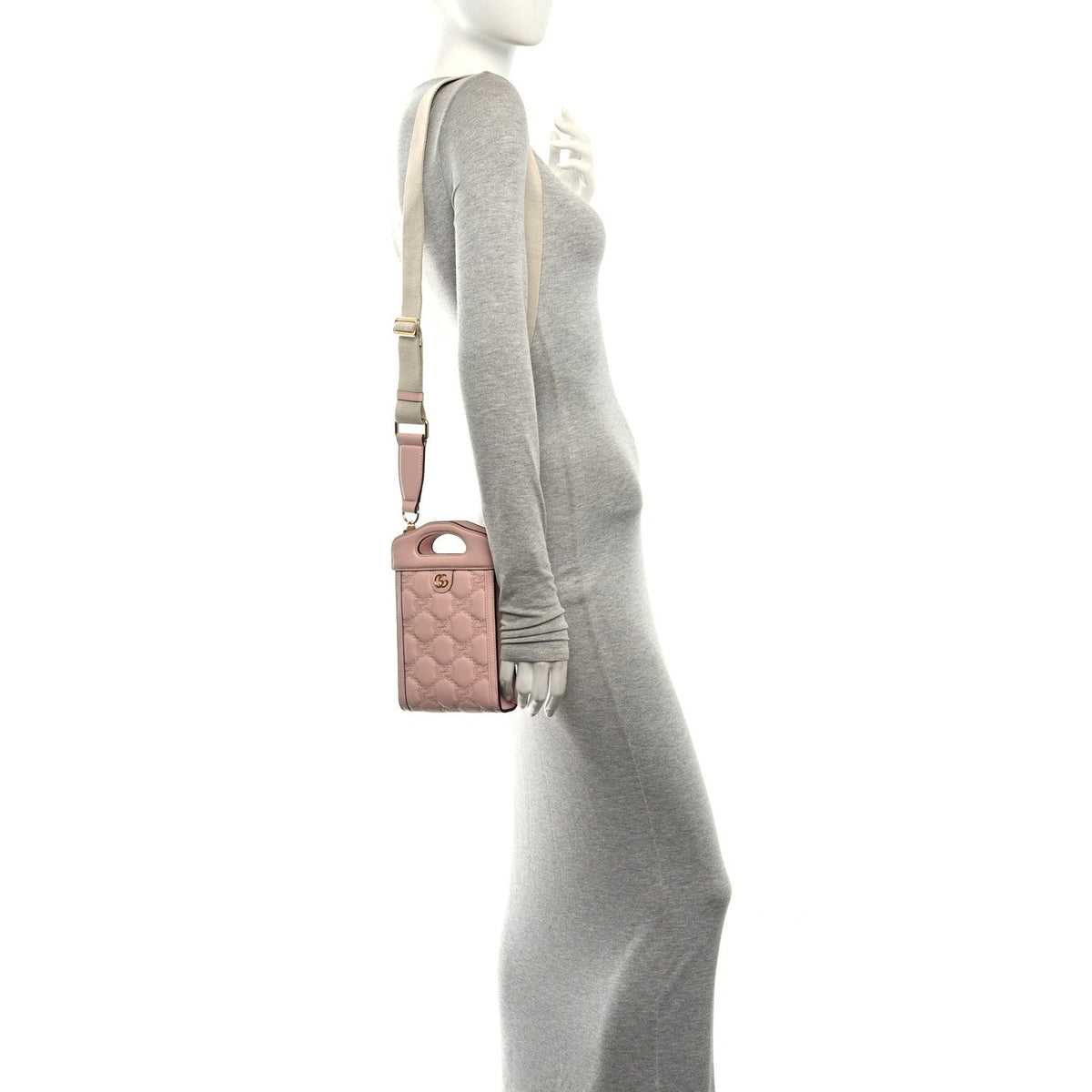 Mini Calfskin Crossbody Bag - Pink