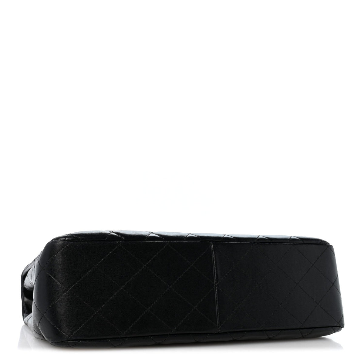 Quilted Lambskin Flap Shoulder Bag - Black