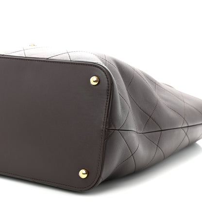 Maxi Calfskin Handbag - Brown