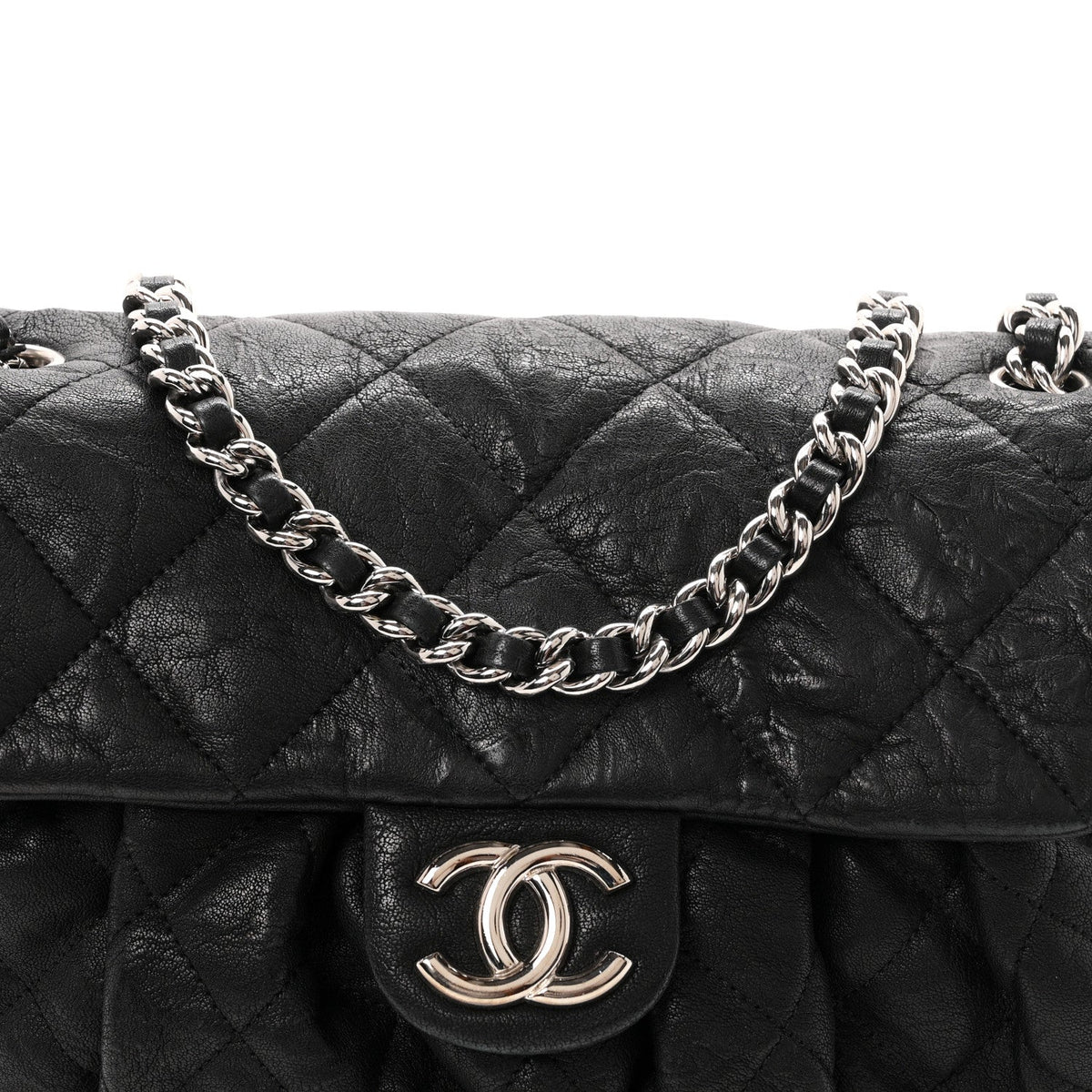 Medium Quilted Lambskin Handbag - Black