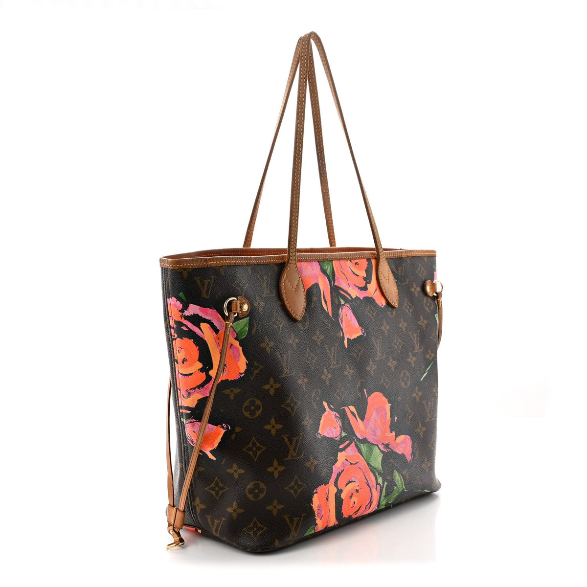 Monogram Roses Neverfull Mm Handbag