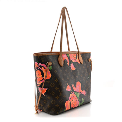 Monogram Roses Neverfull Mm Handbag