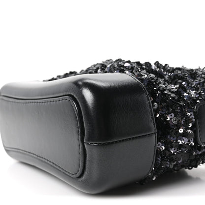 Small Calfskin Hobo Bag - Black