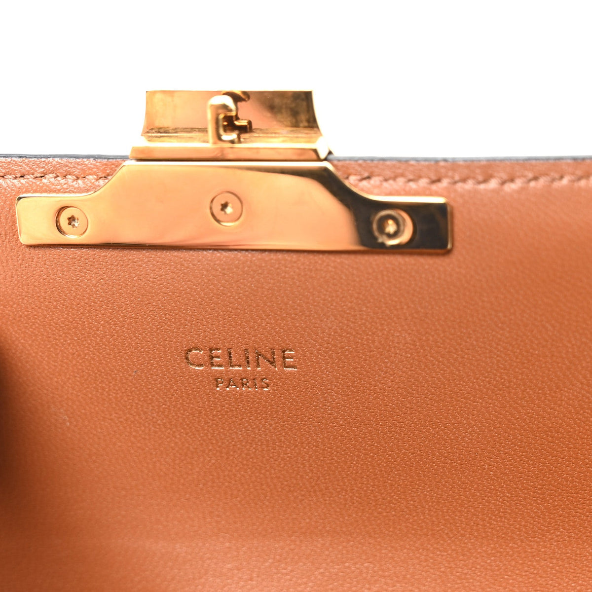 Calfskin Canvas Shoulder Bag - Tan
