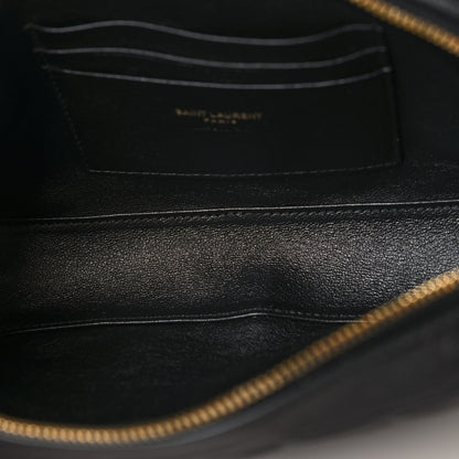 Mini Quilted Lambskin Crossbody Bag - Black