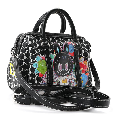 Calfskin Canvas Handbag - Black