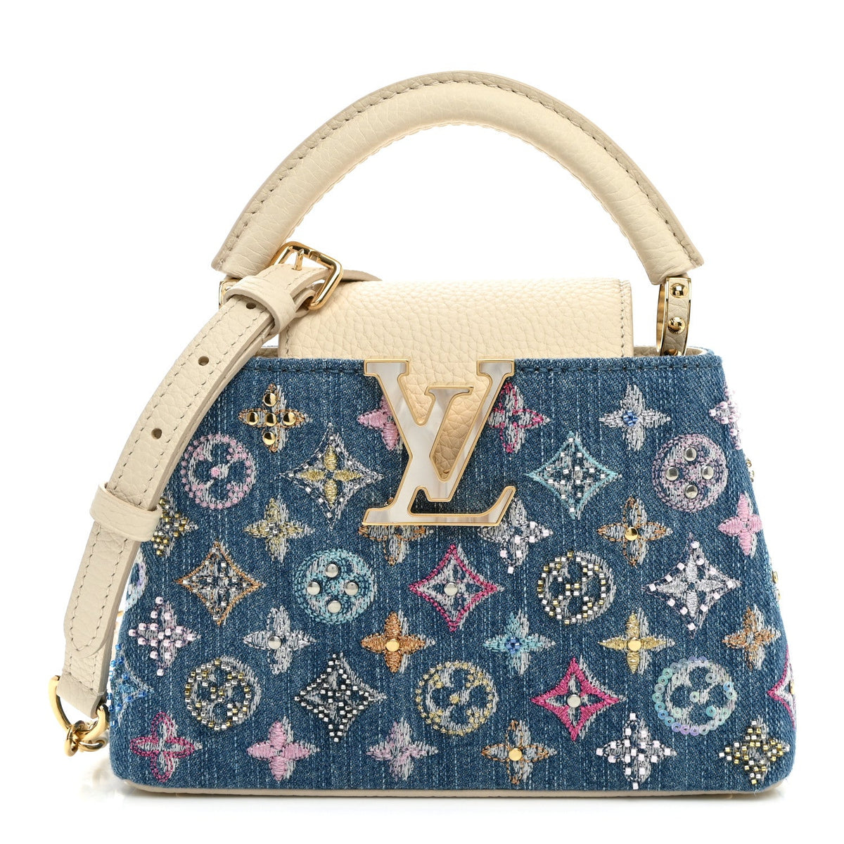 Mini Calfskin Handbag - Blue