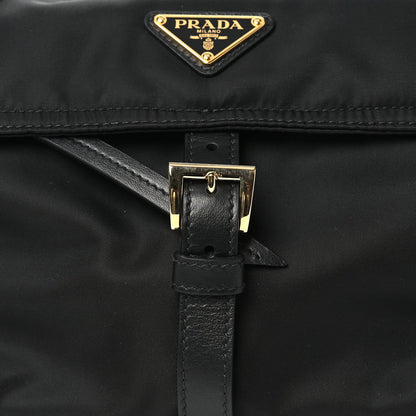 Medium Nylon Shoulder Bag - Black