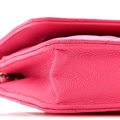 Quilted Caviar Wallet Bag