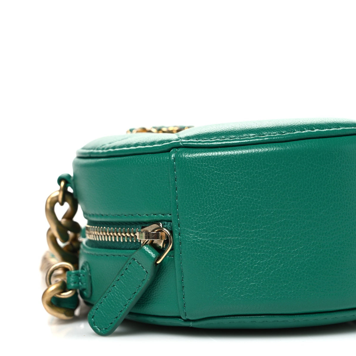 Quilted Lambskin Clutch Bag - Green