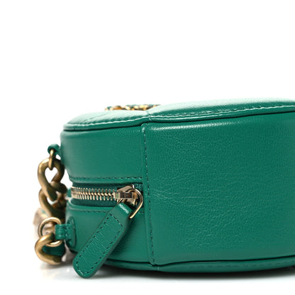 Quilted Lambskin Clutch Bag - Green