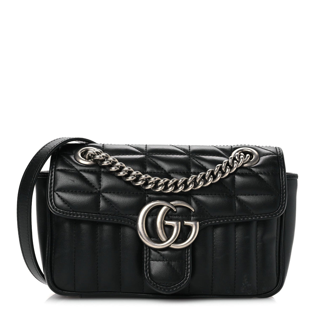 Mini Calfskin Shoulder Bag - Black