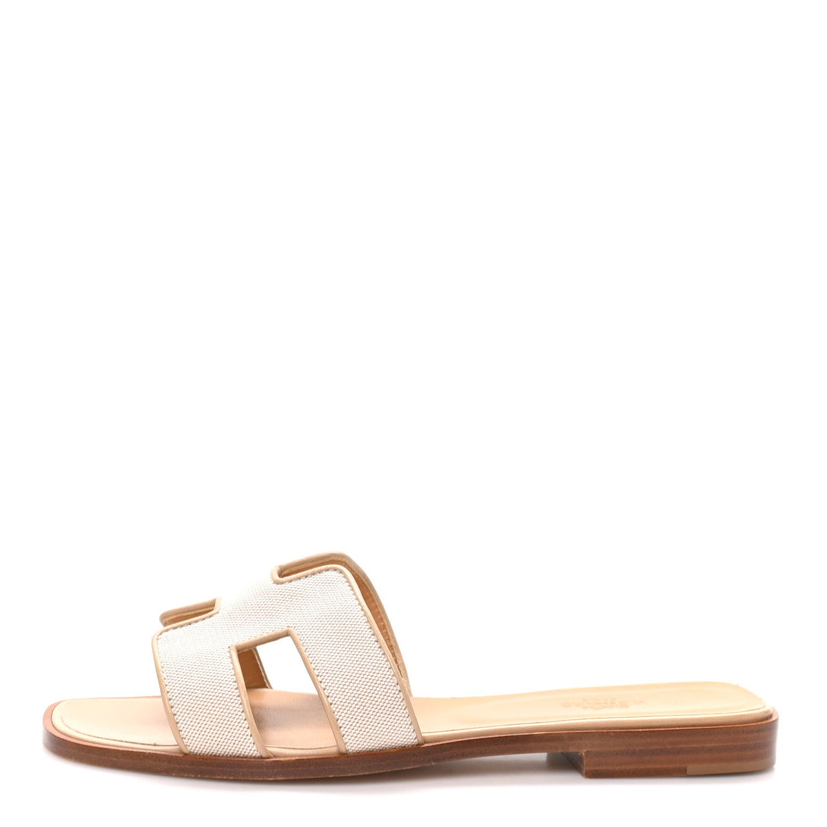 Linen Canvas Oran Sandals Beige