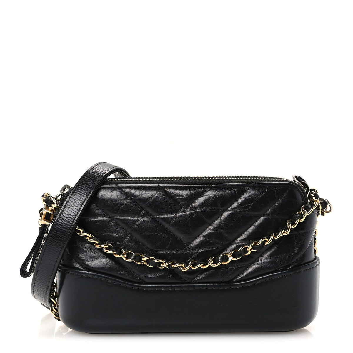 Small Quilted Calfskin Clutch Bag - Black