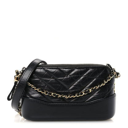 Small Quilted Calfskin Clutch Bag - Black