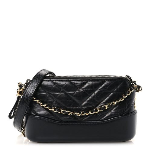Small Quilted Calfskin Clutch Bag - Black